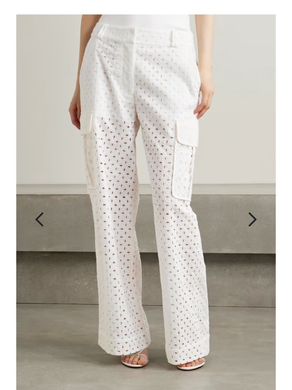 Zimmermann Matchmaker Anglaise Ivory Cotton crochet Pant US Size 4 NWT - Picture 3 of 14
